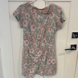Rebecca Taylor Gray and Pink Floral Dress